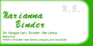 marianna binder business card